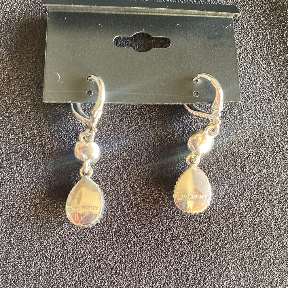 Givenchy Silver Dangle Earrings With Teardrop Des… - image 2